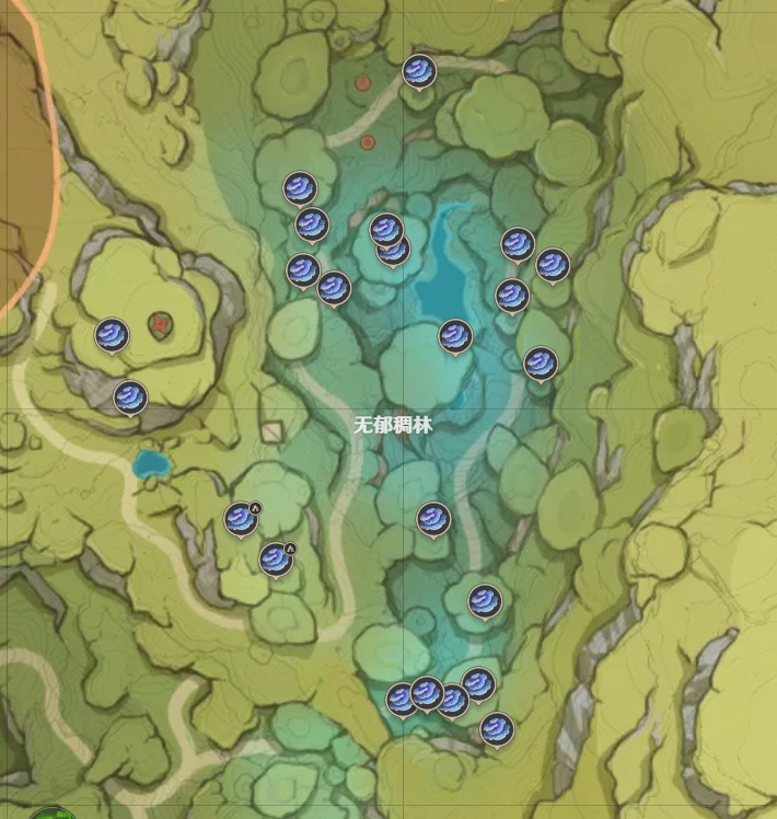 原神树王圣体菇采集路线