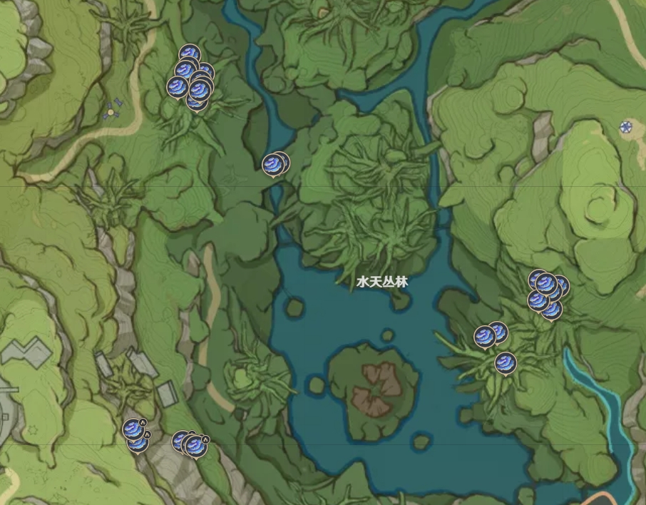 原神树王圣体菇采集路线