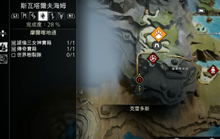 战神5摩尔喀地道三女神宝箱位置