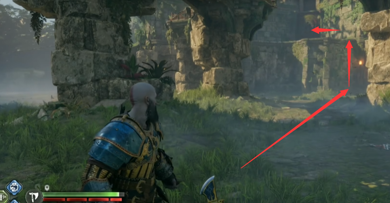 战神5崖边废墟三女神宝箱位置