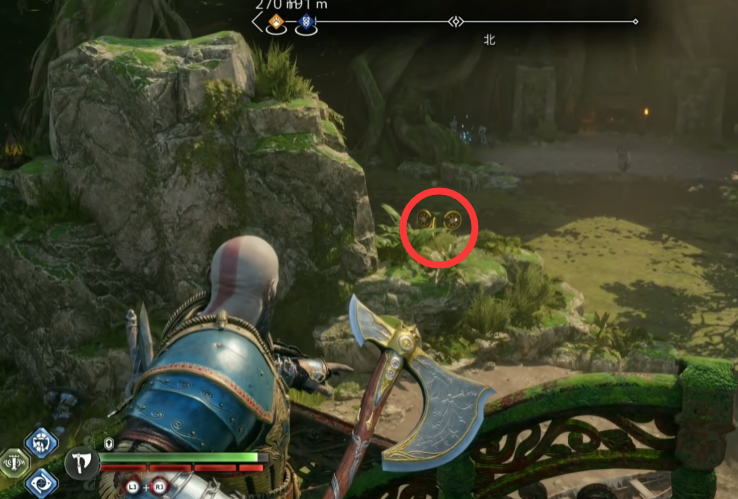 战神5崖边废墟三女神宝箱位置