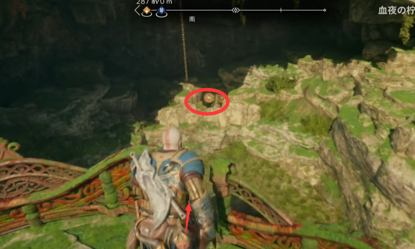 战神5崖边废墟三女神宝箱位置