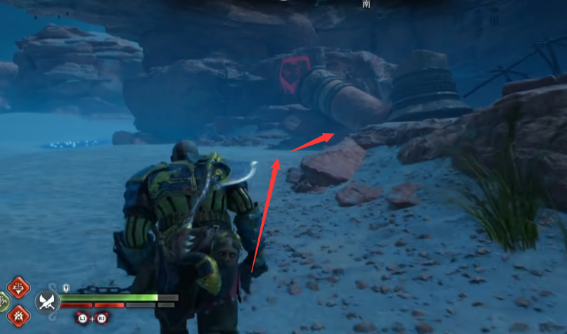 战神5禁忌沙地三女神宝箱位置