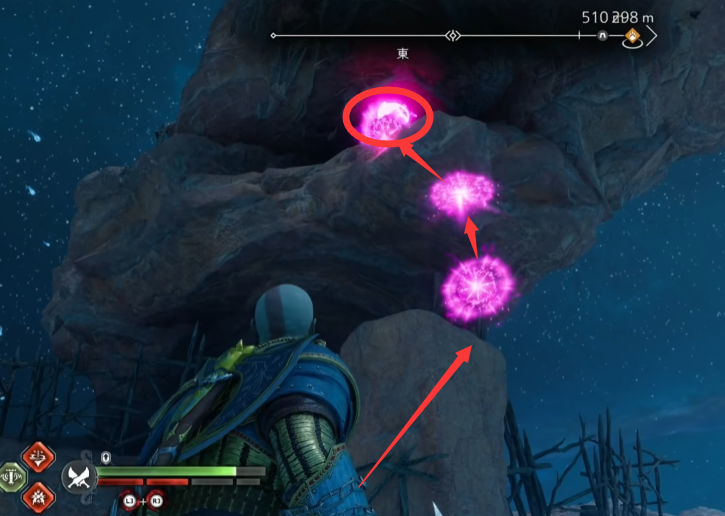 战神5禁忌沙地三女神宝箱位置