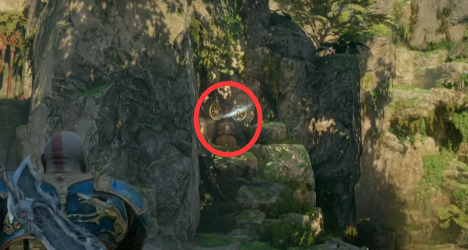 战神5崖边废墟三女神宝箱位置