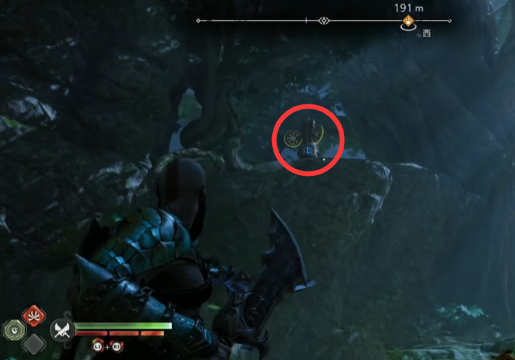 战神5南部荒野三女神宝箱位置