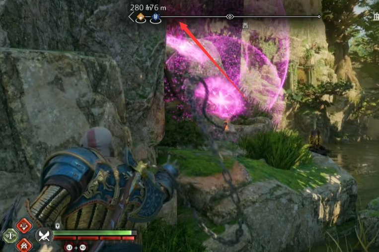 战神5崖边废墟三女神宝箱位置