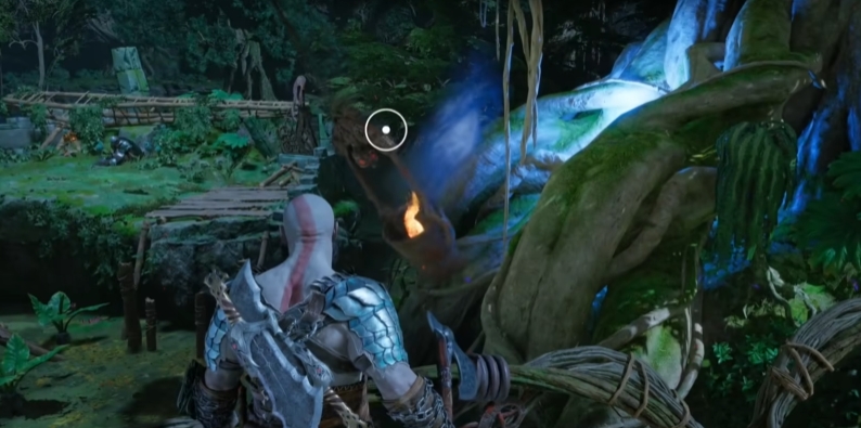 战神5废弃的村落三女神宝箱位置