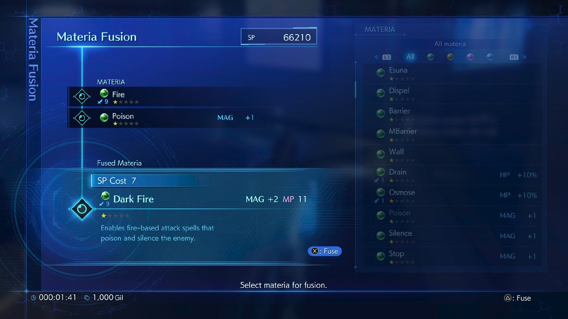 FF7核心危机魔晶石怎么合成