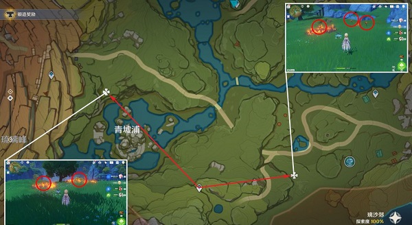 原神烈焰花花蕊位置在哪里可以找到 烈焰花花蕊收集路线