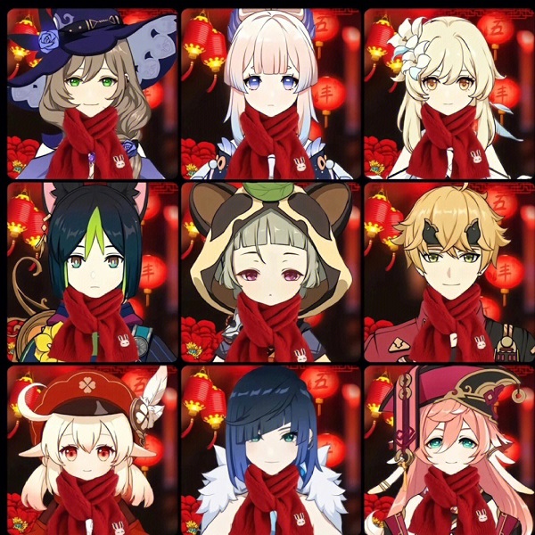 原神新年红围巾头像图片大全2023 高清头像分享