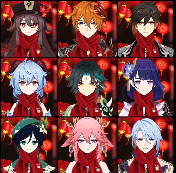 原神新年红围巾头像图片大全2023 高清头像分享