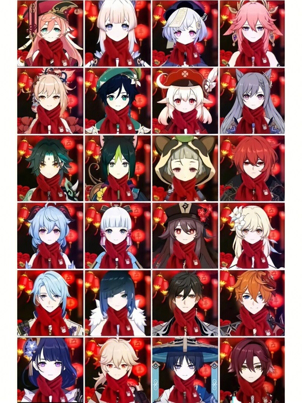 原神新年红围巾头像图片大全2023 高清头像分享