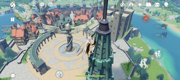 原神蒙德怎么坐在神像手上