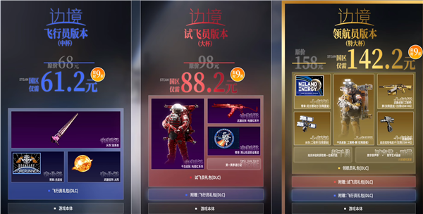 边境不同购买版本有什么区别 各版本内容说明