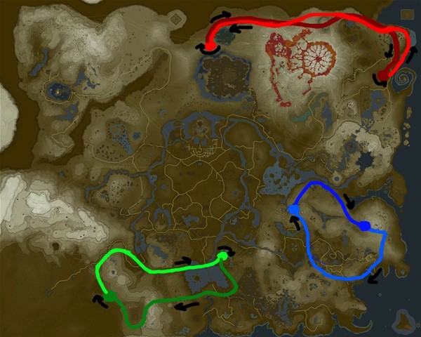 塞尔达传说王国之泪元素龙飞行路线