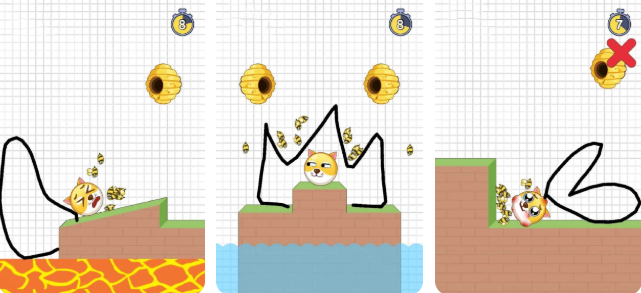 画线挡蜜蜂的游戏