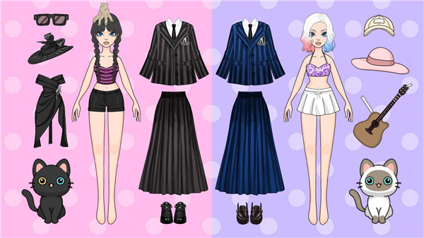 魔法纸娃娃DIY换装1