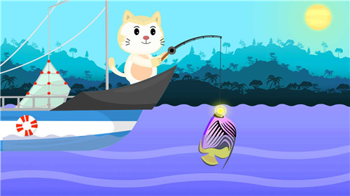 猫去钓鱼1