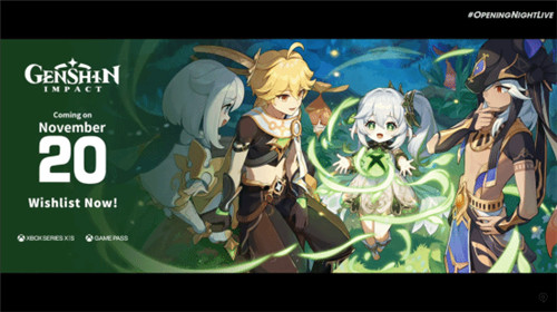 原神在科隆展上官宣11月20日登陆xbox