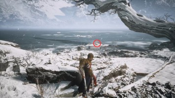 黑神话悟空雪山径照鉴湖雪树下打坐点位置