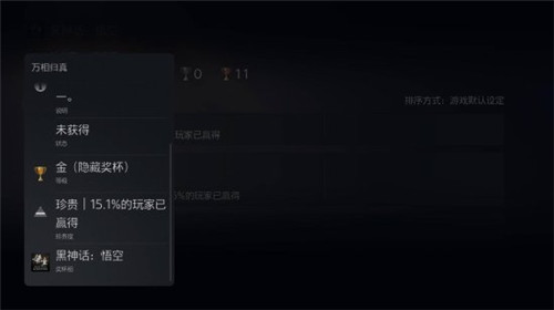 黑神话悟空ps5玩家通关率15%