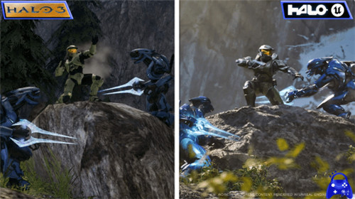虚幻5引擎下的光环与光环3的画面对比