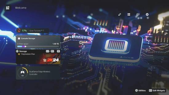 PS5Pro具有专属主界面背景