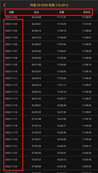 日出日落月相软件